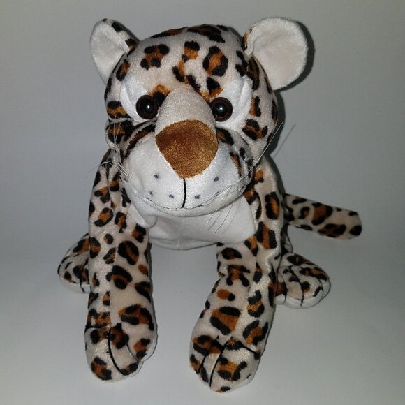 Classic Toy Co Leopard Cheetah Bean Bag Plush Stuffed Animal Toy Cat Brown Spots - Picture 1 of 7